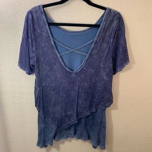 Guided Intent Soft blue top